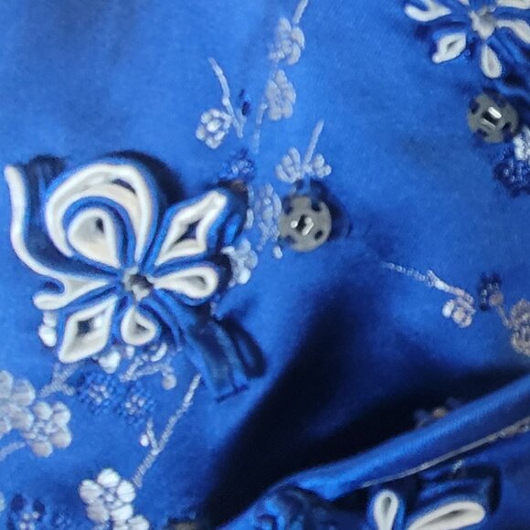 Traditional Blue Chinese Dress Size 36 Small - Picture 10 of 10